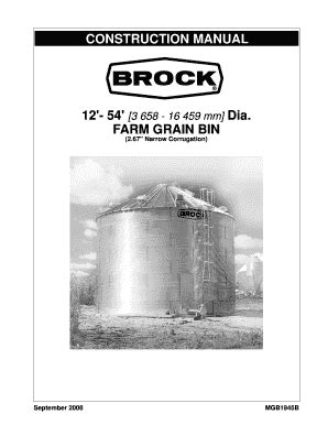 Brock Grain Bin Construction Manual - Fill and Sign Printable Template ...