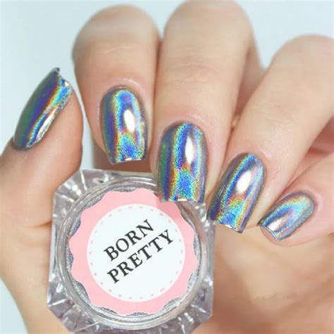 0.5g Premium Holographic Laser Nail Powder Chrome Powder Holo Hoop ...