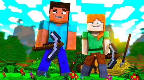 Minecraft Alex And Steve Wedding Wallpapers - Wallpaper Cave