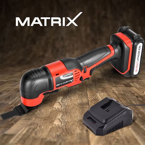 Matrix Cordless Oscillating Multi Tool Saw 20V Power Tool 1.5Ah Battery ...