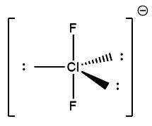 What is the shape of ClF2 ion?