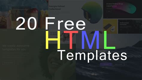 20 Free HTML Templates For Your Website - Best HTML Website Template