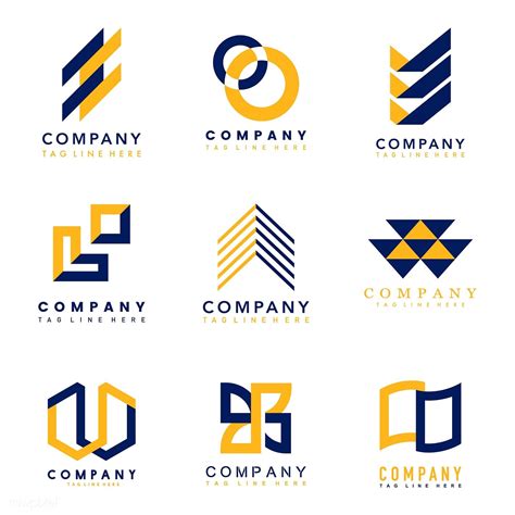 six different logos designed to look like letters and numbers, with the ...