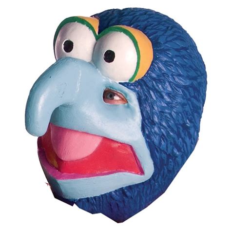 Gonzo Mask Big Nose & Eyes Muppet Blue Vinyl Puppet Cartoon Halloween ...