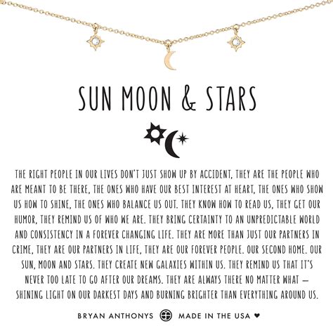 Sun, Moon & Stars Necklace | Moon and star quotes, Moon and sun quotes ...