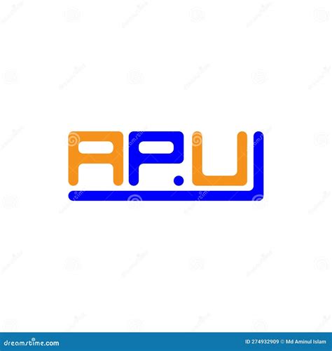 APU Letter Logo Creative Design with Vector Graphic, Stock Vector ...