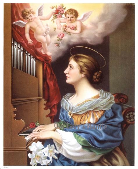 ST CECILIA, Catholic Patron Saint of Musicians Print 8x10 Religious Art ...