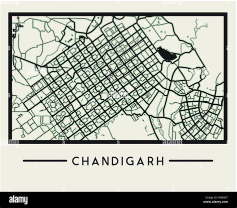 Abstract Chandigarh City Map - Illustration as EPS 10 File Stock Vector ...