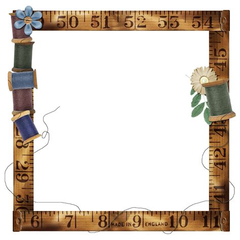 GrannyEnchanted.Com -Free Elements: Free Sewing Square Digi Scrapbook Frame