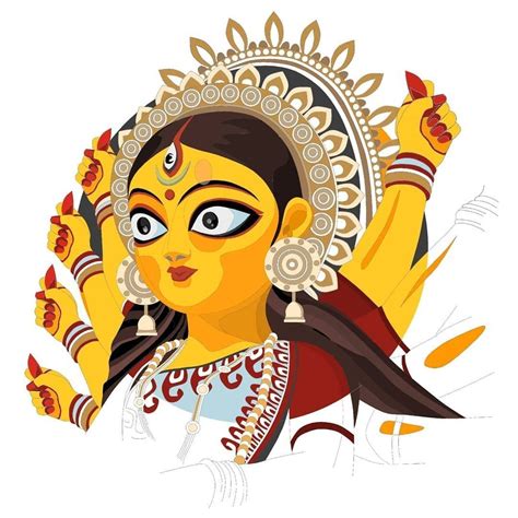 Durga Ma (Bengali biggest festival Durga Puja) | Hindu art, Bengali art ...