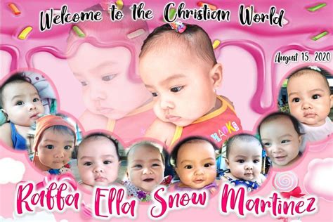 Christening Pink Tarpaulin Design | Tarpaulin design, Tarpaulin ...