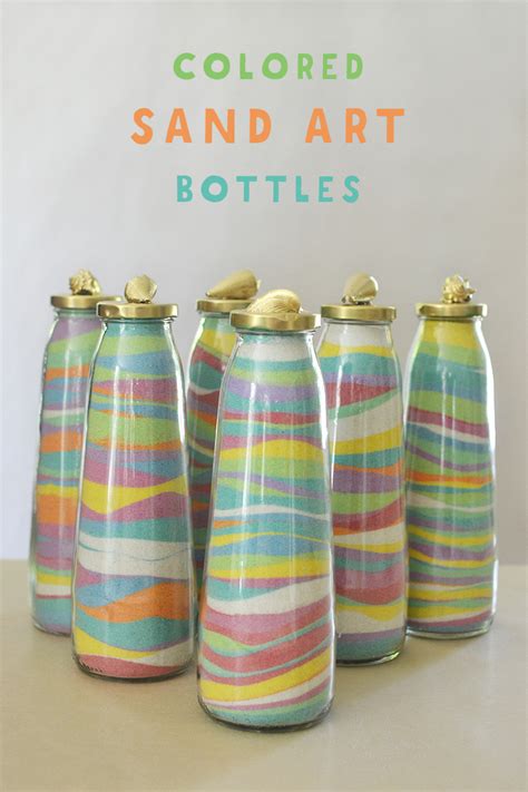 Sand Art Bottles with DIY Dyed Sand from the Beach - ARTBAR