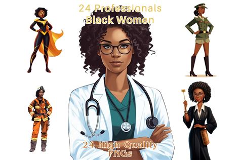 Empowering Black Women / Clipart Bundle / Fashionable Afro / - Etsy