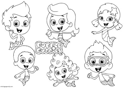 Coloriages Bubble Guppies Grenouille - Coloriages Bubble Guppies ...