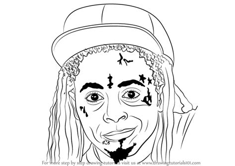 Learn How to Draw Lil Wayne (Rappers) Step by Step : Drawing Tutorials