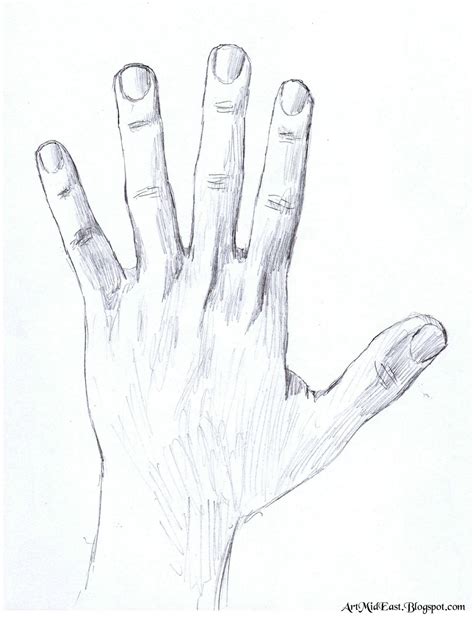 Right Hand Drawing at PaintingValley.com | Explore collection of Right ...