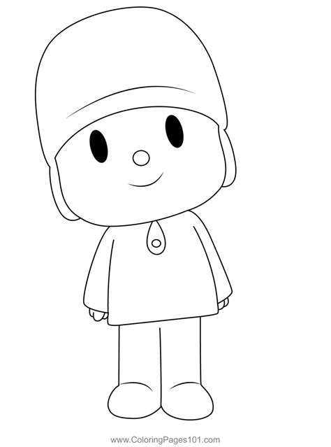 Nice Look Pocoyo Coloring Page for Kids - Free Pocoyo Printable ...