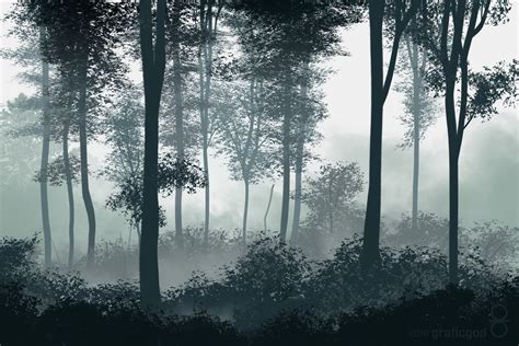 Digital Painting, Foggy Forest | | graficgod