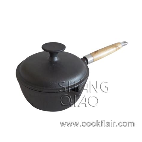 Cast Iron Saucepan with Wooden Handle | Hebei Shangqiao