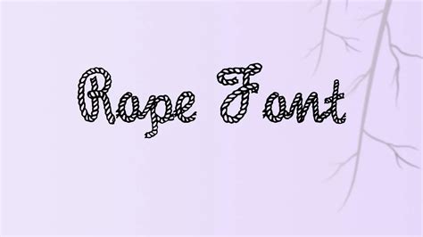 Rope Font Free Download