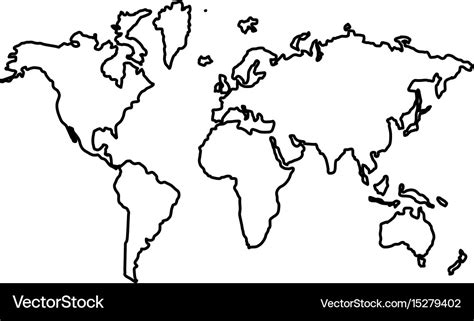 World Map Without Color - Corene Charlotte