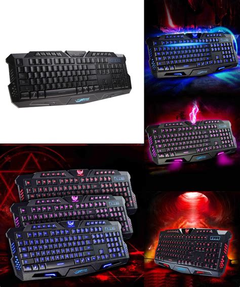 [Visit to Buy] 3 Colors light Gaming Keyboard USB Wired with Adjustable ...