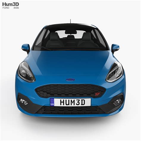 Ford Fiesta 3-door ST 2022 3D model - Vehicles on Hum3D