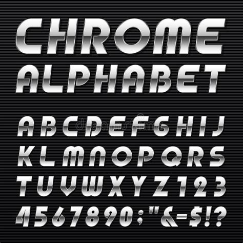 Chrome Alphabet Vector Font. Stock Vector - Image: 53978658