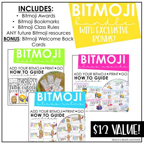 Bitmoji Bookmarks - Teach Create Motivate