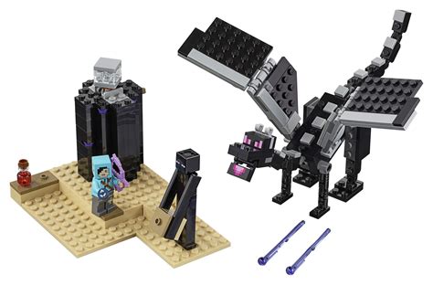 LEGO Minecraft The End Battle 21151 Ender Dragon Building Kit Includes ...