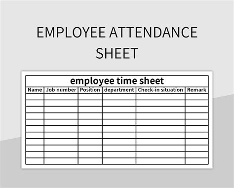 Employee Attendance Sheet Excel Template And Google Sheets File For ...