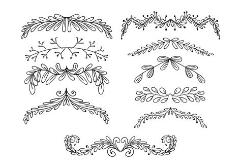 Elegant decorative floral dividers set 1270394 Vector Art at Vecteezy