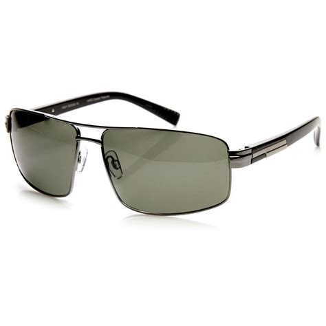 Mens Premium Square Polarized Aviator Sunglasses - zeroUV