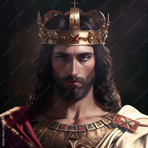 Jesus Christ, king of kings, illustration Stock Vector | Adobe Stock