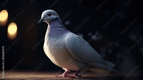 close up Dove 4k wallpaper, dove bird in dark background Stock ...