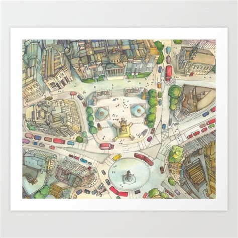 Trafalgar Square Art Print by Abigail Daker | Society6