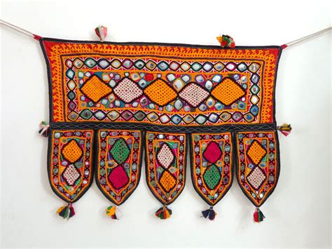 Handmade Ethnic Toran Diwali Decoration Embroidered Garland Door ...