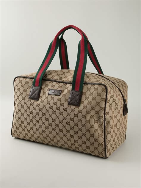 Gucci Signature Monogram Weekender Luggage in Natural for Men - Lyst