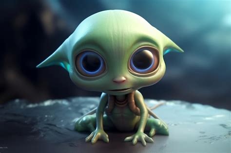 Premium AI Image | Cute Baby Alien Extraterrestrial' Generative AI