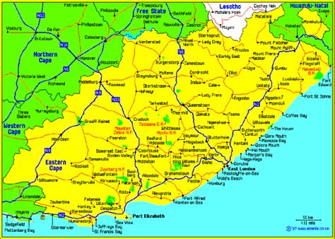 The Eastern Cape Province map showing the study areas. Source: Google ...