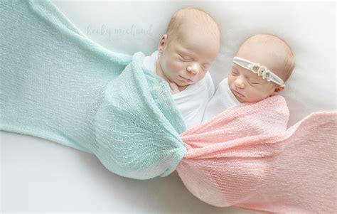 Baby Logan and Baby Abigail - Becky Michaud Photography