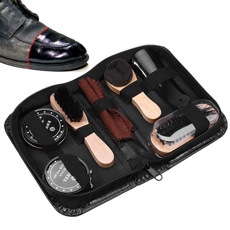 LAFGUR 8PCS Leather Shoes Care Tool Boot Polishing Cleaning Kit with ...