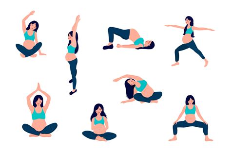 Pregnant Exercise Vector Art, Icons, and Graphics for Free Download