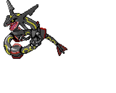 Shiny rayquaza pixel art