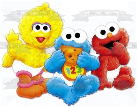 Baby Cookie Monster And Elmo