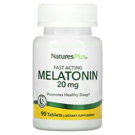 NaturesPlus, Melatonina, 20 mg, 90 comprimidos