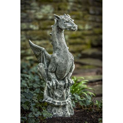 Cast Stone Large Dragon Outdoor Statue | Kinsey Garden Decor | Dragon ...