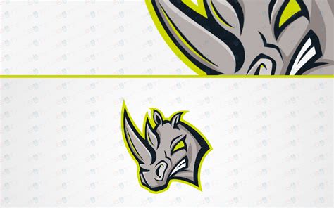 Rhino Mascot Logo Modern & Trendy Rhino Logo For Sale - Lobotz LTD