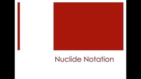 Nuclide Notation - YouTube