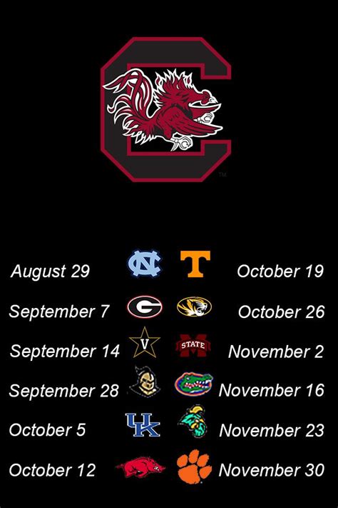 2013 South Carolina Gamecocks football schedule. iPhone wallpaper ...